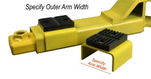 BH-7090-98 Outer Arm Adapter with Rubber Pad for 4-3/4” Wide Arm